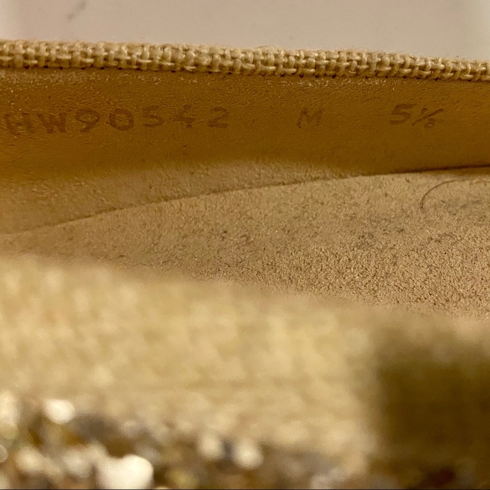 STUART WEITZMAN SZ 5.5 NBW GOLD SPARKLE BALLETFLAT - Picture 6 of 7